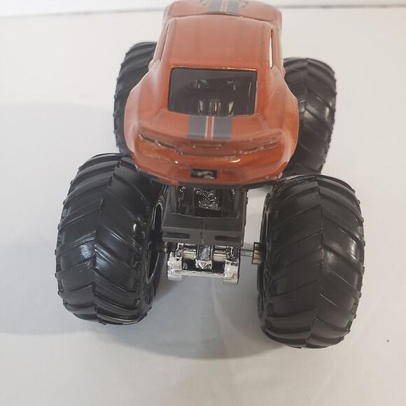 Hot Wheels Chevy Camaro Monster Trucks Burnt Orange Die Cast Toy - Picture 3 of 7